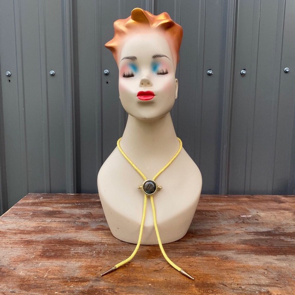 Vintage tigers eye bolo tie - Picture 3 of 4